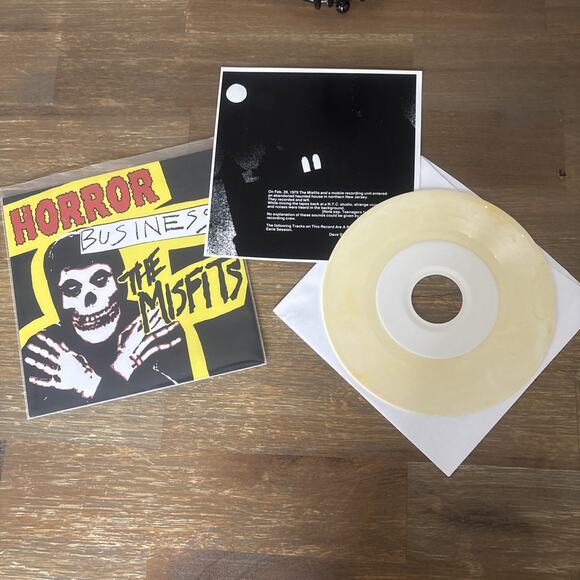 Misfits Horror Business 7” 2000s Repress Yellow Swirl Plan RARE!! New Import UK - Picture 6 of 7